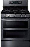 NX58K7850SG Samsung Double Oven Gas Range - 5.8 cu. ft. Black Stainless Steel