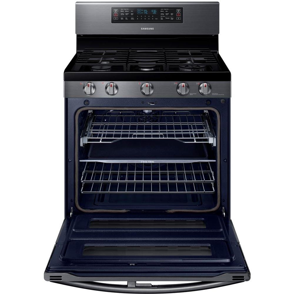 NX58K7850SG Samsung Double Oven Gas Range - 5.8 cu. ft. Black Stainless Steel-4