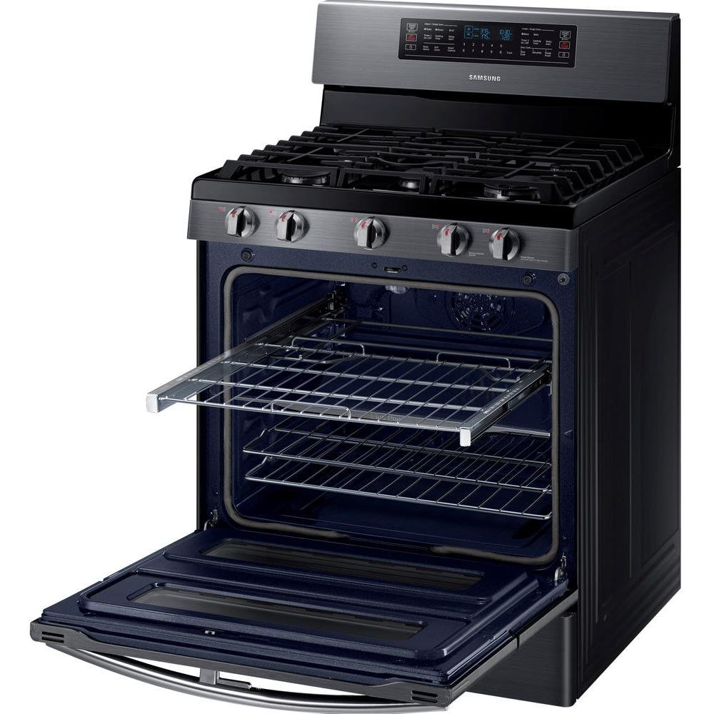 NX58K7850SG Samsung Double Oven Gas Range - 5.8 cu. ft. Black Stainless Steel-5
