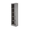 10134 Soft Gray Narrow 5-Shelf Bookcase - Axess-2