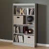 10136 Soft Gray 4 Shelf Bookcase - Axess