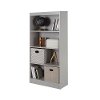 10136 Soft Gray 4-Shelf Bookcase - Axess-2