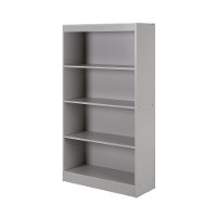 10136 Soft Gray 4-Shelf Bookcase - Axess-3