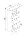 10136 Soft Gray 4-Shelf Bookcase - Axess-4