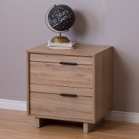 9067060 Modern Rustic Oak Nightstand - Fynn