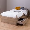 9067212 Rustic Oak Twin Storage Platform Bed - Fynn