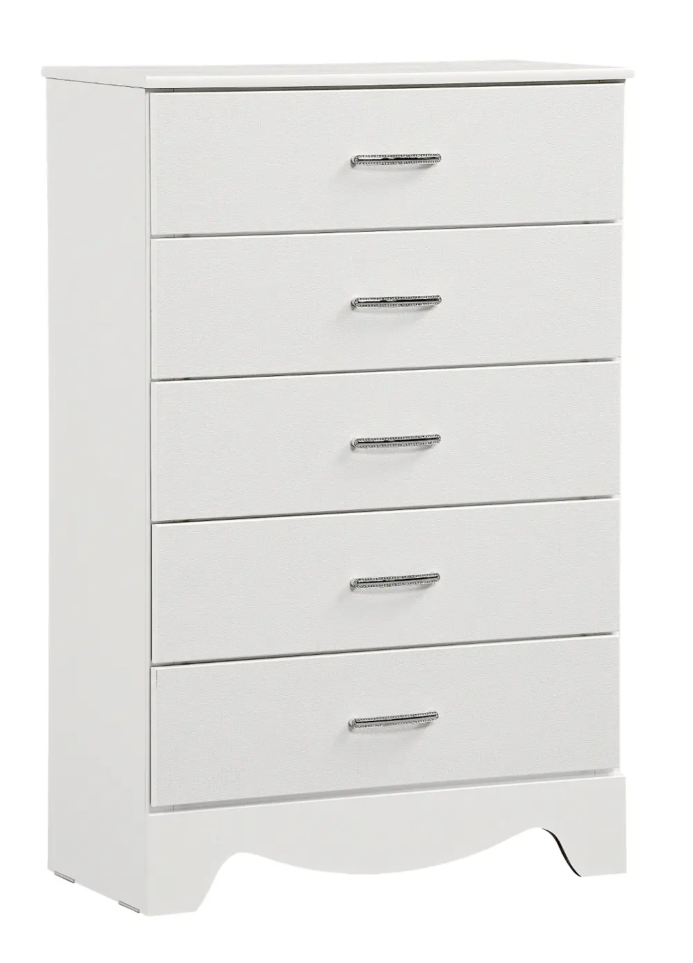 Vogue White Contemporary 5-Drawer Chest-1