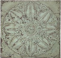 Vintage Blue Metal Flower Decor