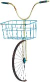 Front Basket Metal Bicycle Wall Decor and Planter