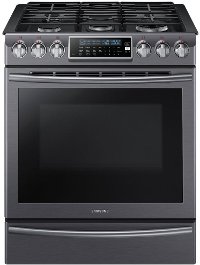 NX58K9500WG Samsung Gas Range - 5.8 cu. ft. Black Stainless Steel