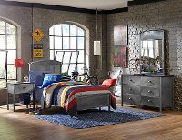 1265BTRP Metallic Contemporary Twin Metal Bed - Urban Quarters