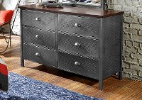 1265-717R Modern 6-Drawer Metal Dresser - Urban Quarters