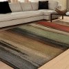 5 x 8 Medium Green, Gray & Rust Area Rug - Radiance