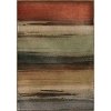 5 x 8 Medium Green, Gray, and Rust Area Rug - Radiance-2