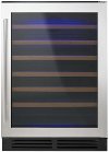WUW35X24DS Whirlpool Undercounter Wine Center with Custom Temperature Control - Stainless Steel