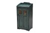 Sage Trash Bin with Slate Accents