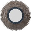 Black and Silver Round Mirror