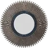 Black and Silver Round Mirror