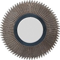 Black and Silver Round Mirror