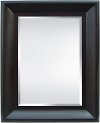 Black Wide Frame Wall Mirror