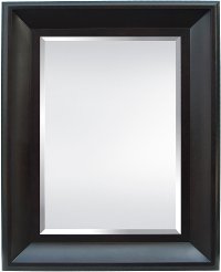 Black Wide Frame Wall Mirror