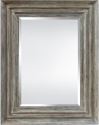 Multi Layer Distressed Wood Framed Mirror