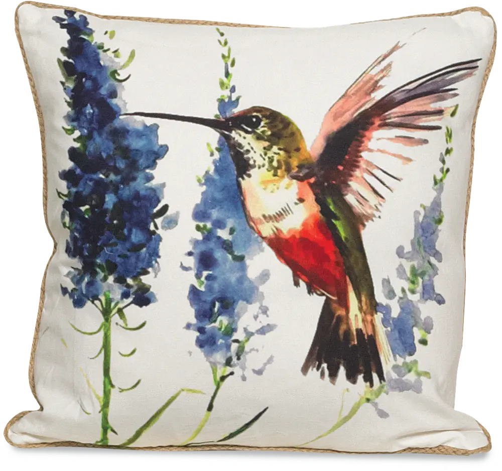 Hummingbird II Throw Pillow-1