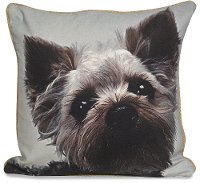 Printed Dog Design Throw Pillow