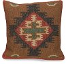 Kilim Design Diamond Throw Pillow