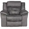 Denver Gray Microfiber Glider Recliner