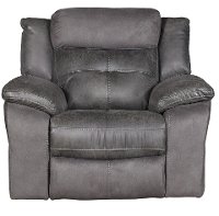 Gray Microfiber Glider Recliner - Denver