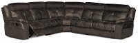 Gray 5 Piece 2x Manual Reclining Sectional Sofa - Denver