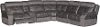 Gray 6 Piece 2x Manual Reclining Sectional Sofa - Denver