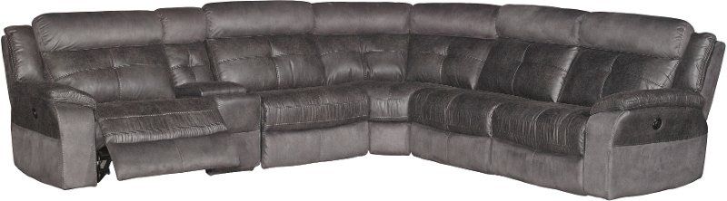 Gray 6 Piece 3x Manual Reclining Sectional Sofa Denver Rc Willey Gray 6 Piece 3x Manual Reclining Sectional Sofa Denver Rc Willey Furniture
