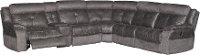 Gray Microfiber 6 Piece 3x Manual Reclining Sectional - Denver