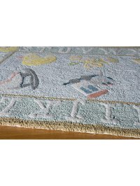 5' Round Baby Toys Blue Rug - 'Lil Mo Classic-2
