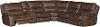 Brown 6 Piece Power Reclining Sectional Sofa - Wayne