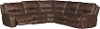 Brown 5 Piece Power Reclining Sectional Sofa - Wayne