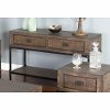 Rustic Distressed Brown Sofa Table - Homestead Collection