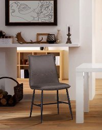 Live Edge Kara Latte Side Chair
