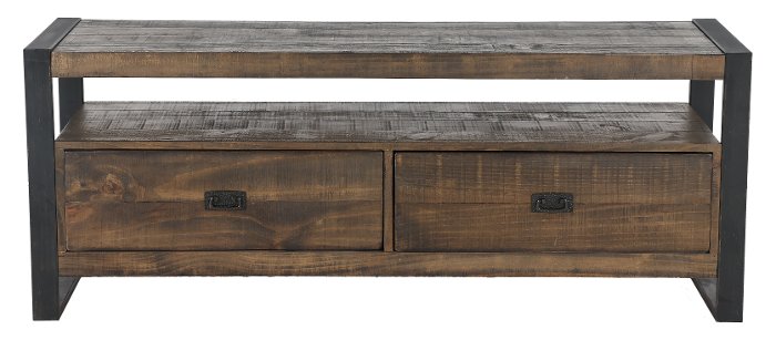 Homestead 64 Inch Distressed Medium Brown TV Stand