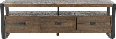 78 Inch Rustic Walnut Brown TV Stand - Homestead