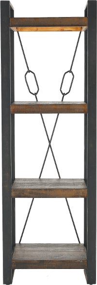 Rustic Brown Bookcase - Homestead