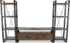 Homestead Rich Brown 3 Piece Rustic Mid-Size Entertainment Center