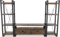 Homestead Rich Brown 3 Piece Rustic Mid-Size Entertainment Center