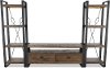 Rich Brown 3 Piece Rustic Mid-Size Entertainment Center - Homestead