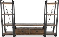 Rich Brown 3 Piece Rustic Mid-Size Entertainment Center - Homestead