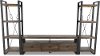 Rich Brown 3 Piece Rustic Large Entertainment Center - Homestead