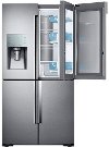 RF28K9380SR Samsung 4 Door French Door Smart Refrigerator with FoodShowcase and FlexZone - 28.0 cu. ft., 36 Inch Stainless Steel