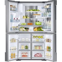 RF28K9380SR Samsung 4 Door French Door Smart Refrigerator with FoodShowcase and FlexZone - 28.0 cu. ft., 36 Inch Stainless Steel-2